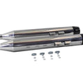 V-Twin 30-4053 Chrome Black Tipped 4" Mufflers for Harley Touring 95-16