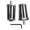 V-Twin 27-1232 Chrome & Rubber Rail Style Mega Foot Pegs for Harley Male Mount