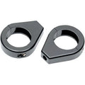 Drag Specialties 2040-1128 Black Front 39mm Fork Turn Signal Relocation Clamps