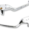Drag Specialties 0610-1684 Chrome Slotted Lever Set for Softail 15-23