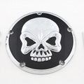 Black Chrome Skull Derby Clutch Cover for Harley Davidson Twin Cam 00-17