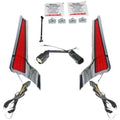 Custom Dynamics Fascia LED Panels Chrome & Red for 14-24 FLHX/FLTRX/FLHRS