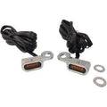 Drag Specialties Chrome Amber LED Handlebar Marker Lights for Hydraulic Clutch
