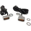 Drag Specialties Chrome Amber LED Handlebar Marker Lights for 04-21 Sportster