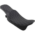 Drag Specialties Predator 2-Up Silver Double Diamond Seat Harley Touring 08-23