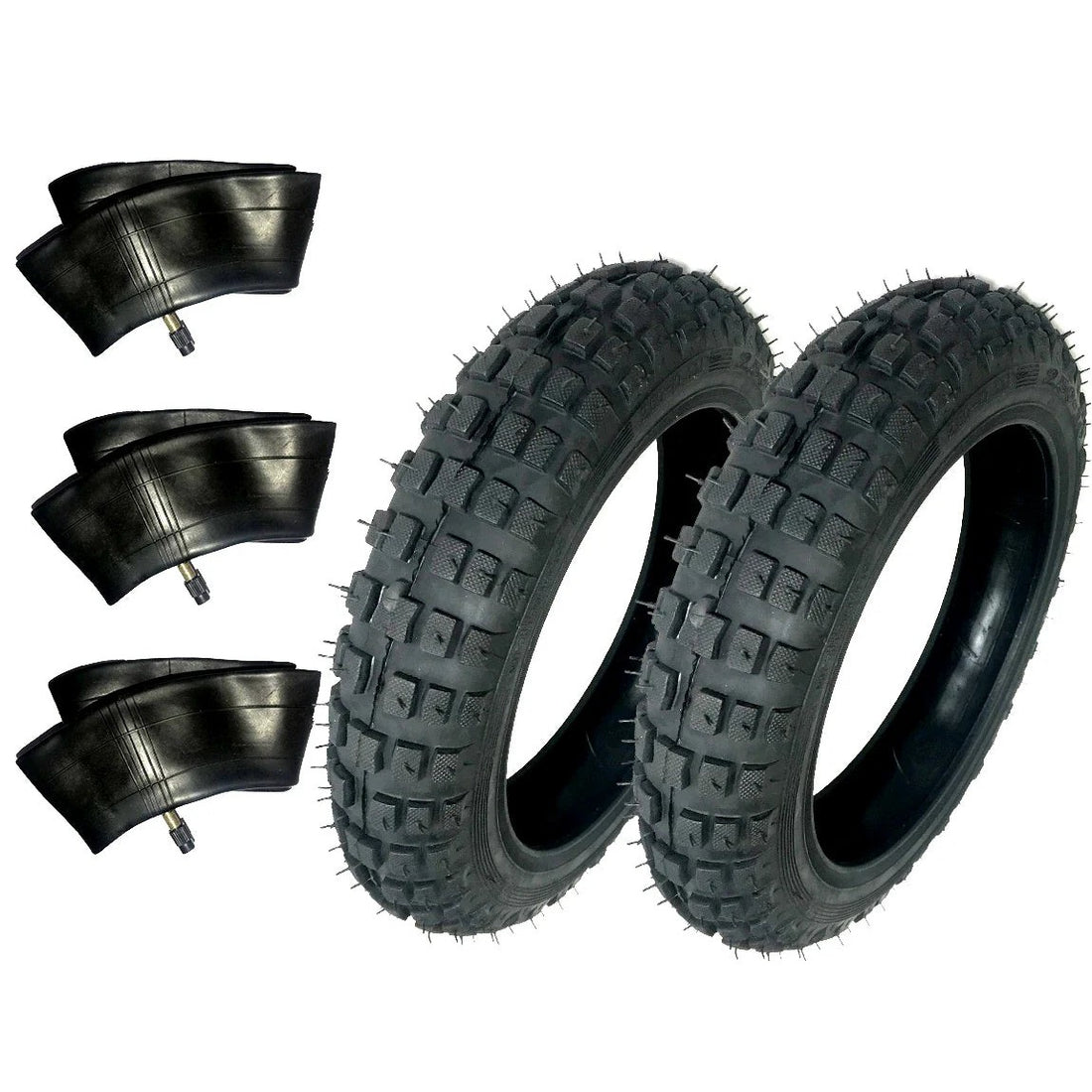 2) HD Tires And 3) Tubes Straight Stem Size 2.50-10 2.50X10 For Yamaha DT50 50CC