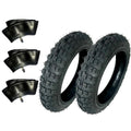 2) HD Tires And 3) Tubes Straight Stem Size 2.50-10 2.50X10 For Yamaha DT50 50CC