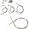 LA Choppers LA-8155KT-13 Stainless Braided Handlebar Cable/Brake Line Kit 12-14"