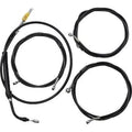 LA Choppers LA-8056KT2-13B Black Vinyl Braided Handlebar Cable/Brake Line Kit