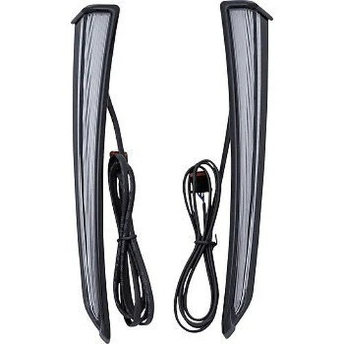 Ciro 45801 Black Amber/White LED Fang Lower Fairing Lights for 14-22 Touring