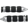 Avon AIR-90-CH-SPK Chrome Spike Air Cushioned Hand Grips for Cable Op Throttle