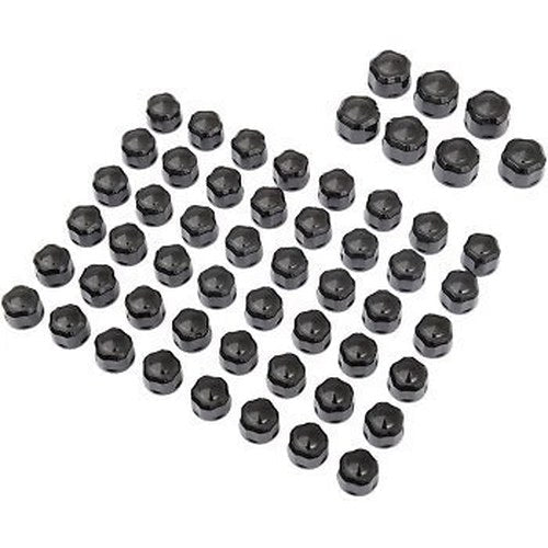 Ciro 70025 Black Diamond Cut Crown Caps for Engine Bolts 99-17 Twin Cam