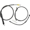 LA Choppers LA-8155KT-19M Black Midnight Braided Handlebar Cable/Brake Line Kit