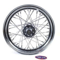 V-Twin 52-0172 16" x 3.00" Chrome 40 Spoke Rear Spoke Wheel for Sportster 57-78