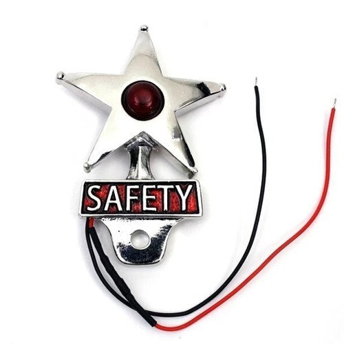 V-Twin 48-1618 Safety Star License Plate Topper with LED Lamp