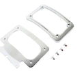 V-Twin 31-0020 Chrome Curved License Plate with Frame for Flhx 10-13