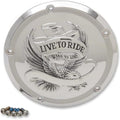 Drag Specialties Chrome Eagle Live to Ride Clutch Derby Cover 16-22 H-D Touring