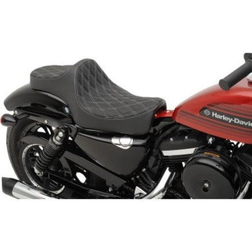 Drag Specialties Predator Iii Silver Diamond Stitch Seat Harley Sportster 14-22