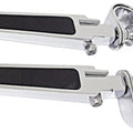 V-Factor 24008 Chrome & Rubber Highway Foot Pegs for 1" or 1-1/4" Engine Guard