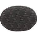Drag Specialties 0822-0429 Backrest Pad w/ Silver Double Diamond Stitch