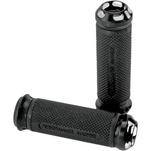 Performance Machine Black Contrast Cut Elite Apex Custom Hand Grips Cable Op