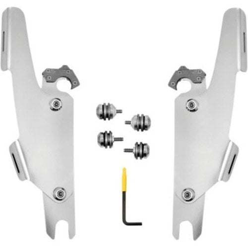Memphis Shades Fats/Slim Polished Mounting Kit for Harley Fat Boy FLFB/S 18-20