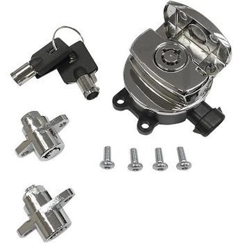 Drag Specialties Chrome Side Hinge Ignition Switch w Saddlebag Lock 14-22 Flhr