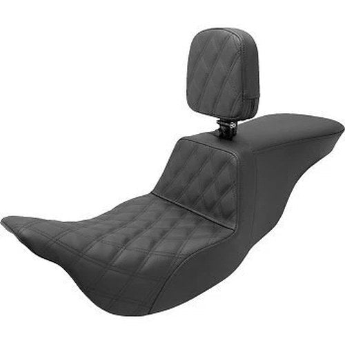 Saddlemen Tour Step-Up Seat Lattice Stitch with Backrest for 08-23 Touring