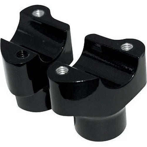 Drag Specialties Black 1-1/2" Buffalo Risers for Harley 1" Application