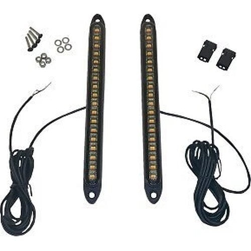 Custom Dynamics CD-SXS-FTS-AW Black Smoke Front Amber/White LED Turn Signals