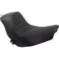 Drag Specialties 0802-1513 Solo Seat Black Double Diamond Stitch for Fxlr