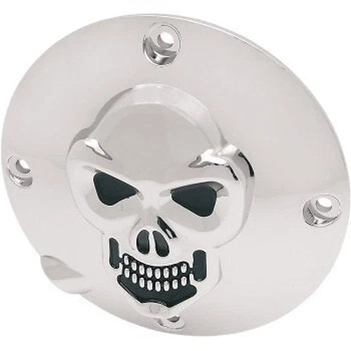 Drag Specialties 1107-0034 Chrome 3-D Skull Derby Cover for 94-03 Sportster