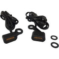 Drag Specialties Black Amber LED Handlebar Marker Lights for 04-21 Sportster