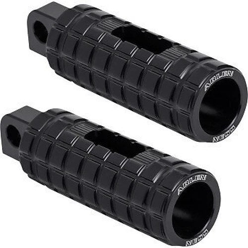 Arlen Ness 400-034 Black SpeedLiner Footpegs for Harley Standard Male Mount