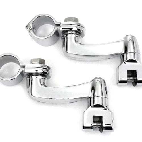 V-Twin 27-0661 Chrome Engine Guard Highway Bar 1-1/4" Adjustable Foot Peg Clamps