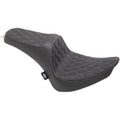Drag Specialties 0802-1360 Predator Iii Seat Silver Double Diamond Stitch