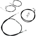 LA Choppers LA-8210KT-19B Black Vinyl Braided Handlebar Cable/Brake Line Kit
