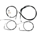 LA Choppers LA-8230KT-13B Black Vinyl Braided Handlebar Cable/Brake Line Kit