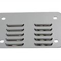 V-Twin 42-0031 Chrome License Plate Backing Plate Louvered Style