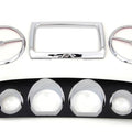 V-Twin 42-9997 Chrome & Black Inner Fairing Dash Trim Kit for 14-23 FLHT/FLHX