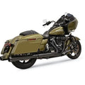 Bassani 4" Dnt Black Megaphone Mufflers w/ Black End Caps for M8 Touring 17-23