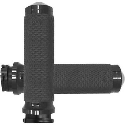Avon MF-63-ANO Black Memory Foam Hand Grips for Harley Cable Op Throttle
