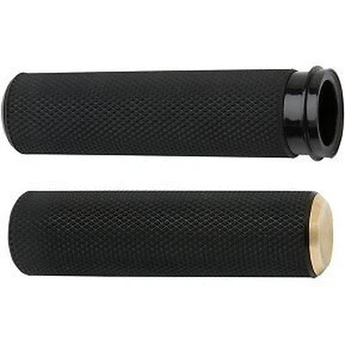 Arlen Ness 07-334 Brass Fusion Knurled Hand Grips for Harley Electronic Tbw