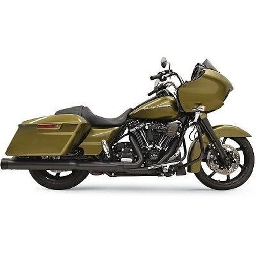 Bassani 4" Dnt Straight Can Mufflers Black w/ Black End Caps for M8 Touring