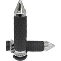 Avon Chrome Diamond Contour Spike Hand Grips for Harley Electronic Tbw