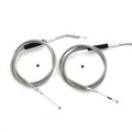 V-Twin 36-0868 Stainless Steel Throttle and Idle Cable Set with 45.83" Casing