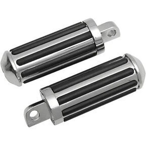 Drag Specialties DS-253696 Chrome Rail Foot Pegs - Harley Male Mount