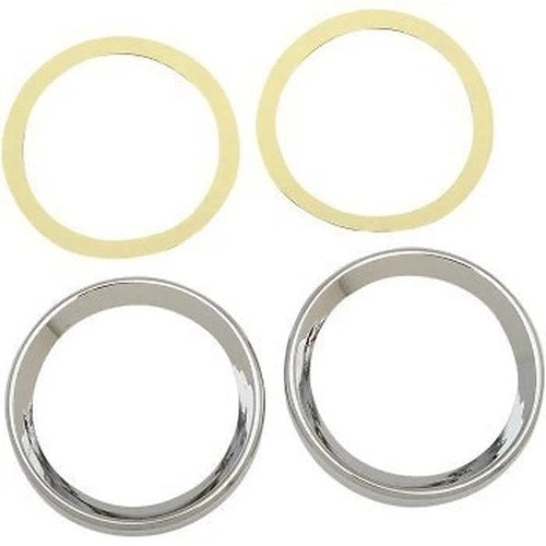 Drag Specialties 2202-0060 Chrome Instrument Gauge Bezels 3-5/8" for 96-99 Flht