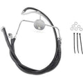 Drag Specialties 1741-2521 Extended Length Black Vinyl Brake Line Kit +2"