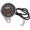 Drag Specialties 2211-0031 Black 2.4" Mini Electronic Tachometer 2:1 Ratio